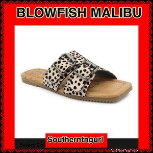NWT BLOWFISH ” Zailey” Leopard Slip On Square Toe sandals